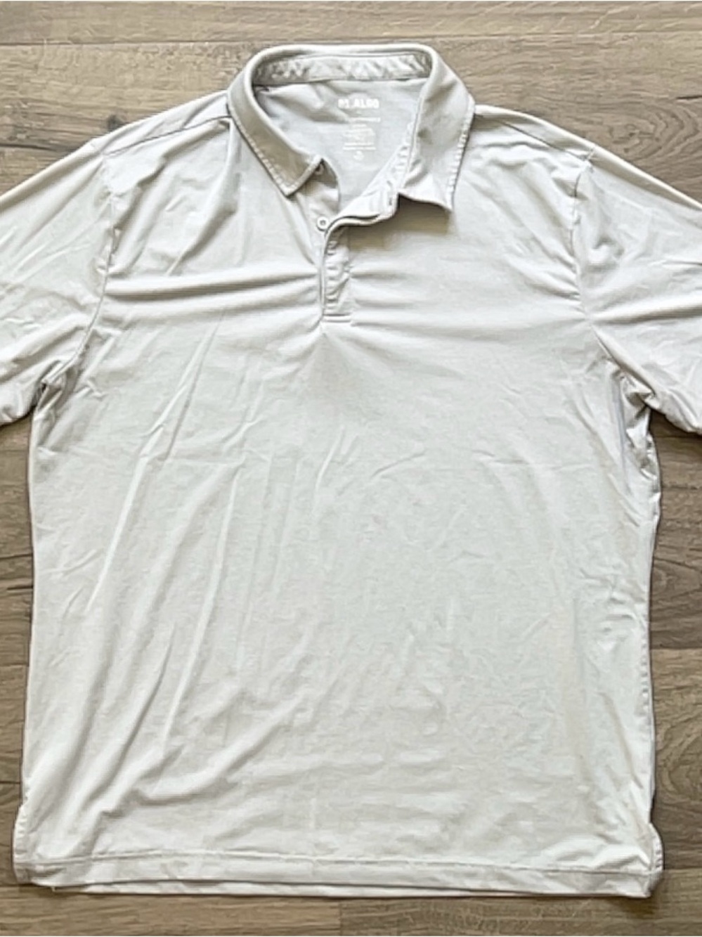 01.ALGO Performance Men's Polo Shirt in Light Gray moisture wicking